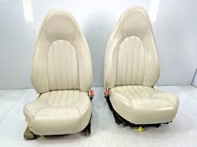 Gja4202cb Jaguar 97-02 Oem Xk8 Convertible Front Driver Passenger Seat Leather Assy Set