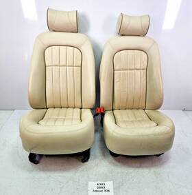Gnc4201 Jaguar 98-03 Oem Xj8 Front Left Right Driver Passenger Beige Leather Seats Set