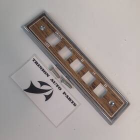 821177 Jeep 1998 Wagoneer Power Seat Switch Bezel Trim Wood Grain Metal With Screws Oem