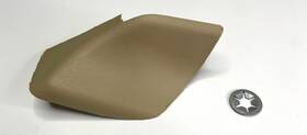 8955000387 Jeep Cherokee Xj 84-94 Front Seat Base Adjuster Left Cover Trim Floor Tan