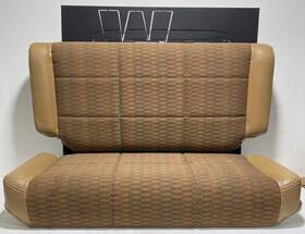 Py83ttb Jeep Rear Seat Fold And Tumble Saddle Tan Aztec Backseat 97-02 Tj Wrangler Oem Cc