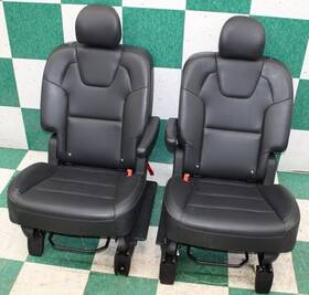 215-kia Kia 20ft Telluride Black Leather Rear Back Second Row Captains Buckets Seats Pair 2x