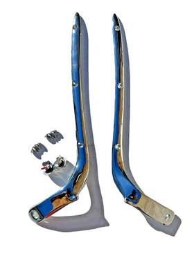 16h-7261078-m Lincoln 1948 46 47 41 Continental Seat Side Hinge Bracket Replated Chrome Pair