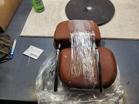 206.ma1v18 Maserati 2014-2020 Ghibli Front Seat Headrests Brown Leather Pair