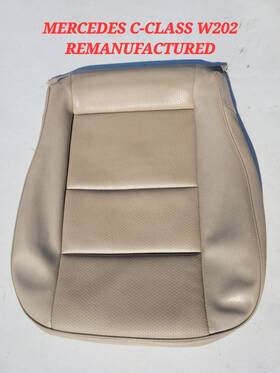 8f33 Mercedes W202 C-class Front Seat Bottom Cover Vinyl Beige Oem C230 C220