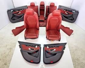2059103920 Mercedes-benz 15-18 Oem W205 C300 Front Rear Left Right Door Panel Seat Red Set