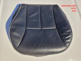 210914930 Mercedes-benz Genuine W210 E320 300e Front Seat Cover Black Leather Upholstery Oem