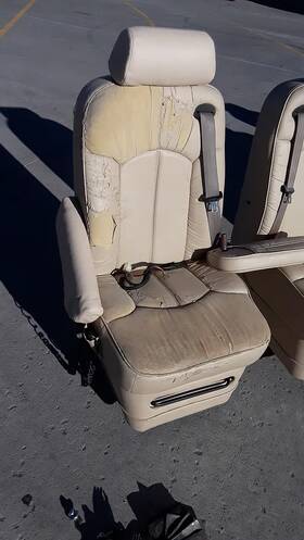 A0009500108 Mercedes Benz Rv Captain Chairs Passenger Van Set Of Two Beige Oem