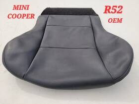 67276841 Mini Cooper R52 Bottom Seat Cover Oem Black Leatherette Mk1 Genuine Upholstery