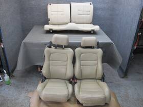 12910-43630 Mitsubishi 91-93 3000gt Stealth Front And Rear Leather Seat Set Beige Oem