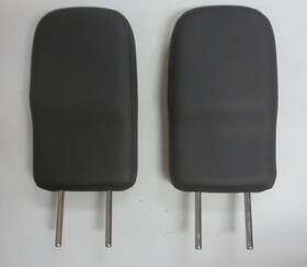 206.ms1423 Mitsubishi Both 3rd. Seats Headrests Black Leather Fits 22-25 Outlander 163250