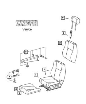 05139353aa Mopar Genuine Front Seat Back Left 5139353aa 05139353aa Mopar Genuine Front Seat Back Left 5139353aa