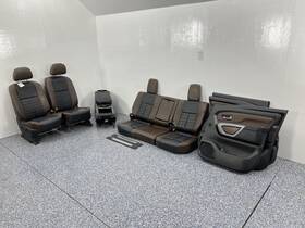 202-10297l Nissan 2017 Titan Pickup Platinum Leather Seats Center Console Door Trim Panels 905196