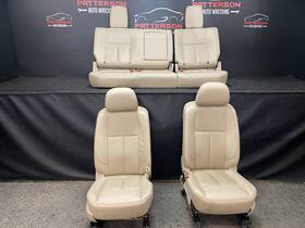 87650ez45a Nissan Trucks 2016 Titan Xd Sl Set Of Power Front And Rear Beige Leather Seats