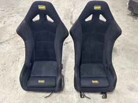 Cs.042.01 Omp Wrc Vtr Hard Back Racing Bucket Seats Pair- With Rails 277