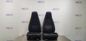202-52243l Porsche 08 911 997 Carrera Manual Seat Set Pair Front Left Right Black Leather