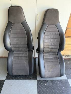 202.po1k87 Porsche 924s Pair Of Front And Back Vinyl/cloth Bucket Seats 1987 1988 87 88