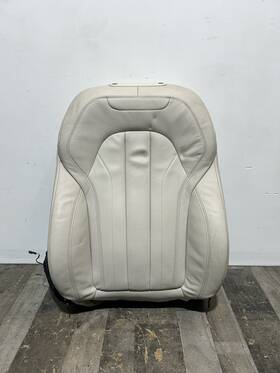 52107352295 Porsche 14-18 Bmw F15 X5 Front Driver Heated Backrest Seat Cushion Cover Oem Ivory White