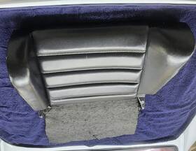 91152201803 Porsche Used Original Genuine 911 Black Leather Drivers Rear Seat Back