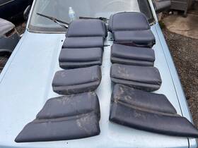 92852203751 Porsche 928 Rear Seat Black Set Leather Pair Oem Blue