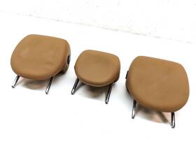95552281106sxj Porsche 05-10 Cayenne 955 957 Rear Seat Left Center Right Headrest Set Beige