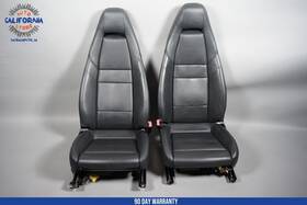 97052131700 Porsche 10-16 Panamera 970 14-way Front Left Right Seat Cushion Set Black Oem