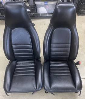 99260 Porsche 968 944 951 Turbo S2 Front Seats Left Right Side Black