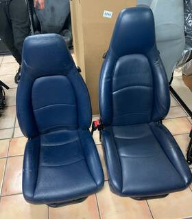99352101616 Porsche 99352101516 Used Genuine 993 Navy Leather Front Seats
