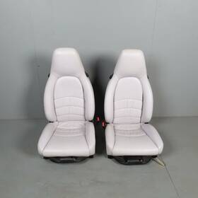 99352101516dda Porsche 1995-1998 911 993 Front Seats Marble Grey Leather Pair Oem Used