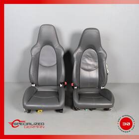 99752115501 Porsche 05-08 997 911 Cayman Sport Left And Right Seat Cushion Leather Gray Oem