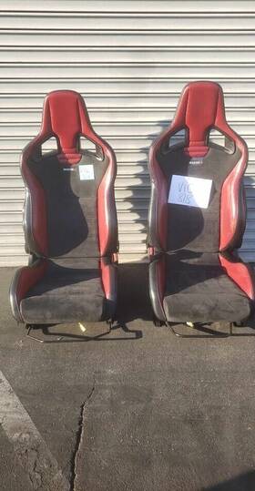 202.da1b14 Recaro Nissan Nismo Rs Front Seats Pair R35 Gtr Rails And Sliders 202.da1b14 Recaro Nissan Nismo Rs Front Seats Pair R35 Gtr Rails And Sliders
