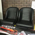 Sag17blkblkhrzt Stryker Automotive Low Back Bucket Bomber Seat