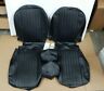 Sc125bb-bud X3a6185c 409-108 Scp British New Front Seat Covers Upholstery Mgb Black Vinyl