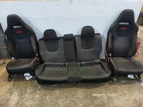 202-51331bl Subaru 2008-2014 Impreza Wrx Sti Front And Rear Seat Set Black Cloth 11583850