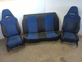 202-51443bl Subaru Sti Manual Black/blue Cloth Seats Front Rear From 2005 Impreza 12914276