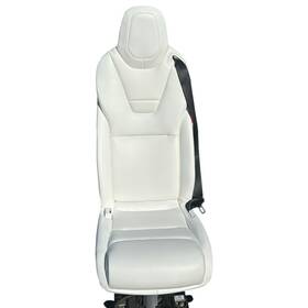 1068124-00-b Tesla Model X 2nd Row Center Seat White Leather 2020 Oem Premium