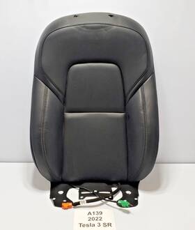 1452928-01-e Tesla 17-23 Oem 3 Front Right Passenger Upper Seat Cushion Leather Black Note