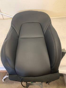 1763885-02-e Tesla Model 3 Front Left Seat Cushion Back Black 2017-2023