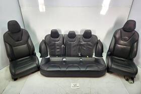 3876527-02-a Tesla 16-20 Oem Model S Front Rear Driver Passenger Side Seat Black Leather Set