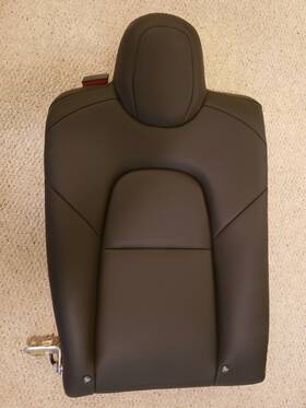 P1452806-98-a Tesla Model 3 Right Upper Rear Back Seat Black Oem