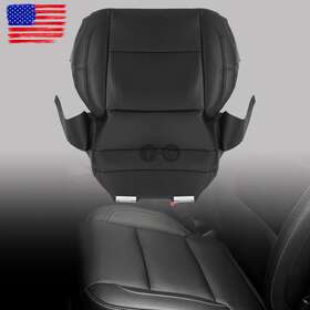 Topgearsltd 710422826521 For 2014-2019 Chevy Silverado Slt Sle Z71 Driver Bottom Leather Seat Cover Black