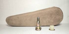 72820-ae010-e2 Toyota 1998-2003 Sienna Rear Seat Left Side Armrest Tan Cloth 72820-ae010