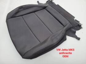 1603857-nvh Volkswagen Genuine Jetta Mk5 Anthracite Heated Seat Cover Skin Vinyl Oem