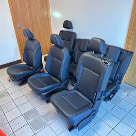 3qf-885-064-n Volkswagen 2021 Atlas Sel Seat Set Al Three Row Front Rear 3rd Leather Black Oem