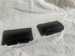 New 1971-1973 Ford Mustang Mach Fastback Rear Interior Seat Belt Bezels Black. Fixed Price $110.00.
