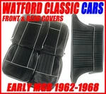 Mgb Gt Front And Rear Seat Covers 1962 -1968 Black With White Piping. Fixed Price $320.00.