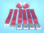 1966-67 Gto, Chevelle, Cutlass, Deluxe Gm Carriage Logo Seat Belt SET/4 Red. Fixed Price $800.00.