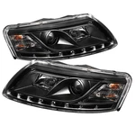Audi 05-08 A6 Black Projector Headlights Led Daytime Running Drl 06 07. Fixed Price $311.07.