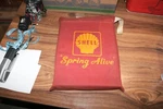 Vintage 60S 70S Shell Oil Gasoline Seat Cushion Advertising Station. Fixed Price $112.00.