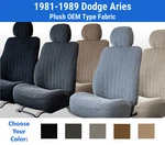 Plush Velour Seat Covers For 1981-1989 Dodge Aries. Fixed Price $205.00.